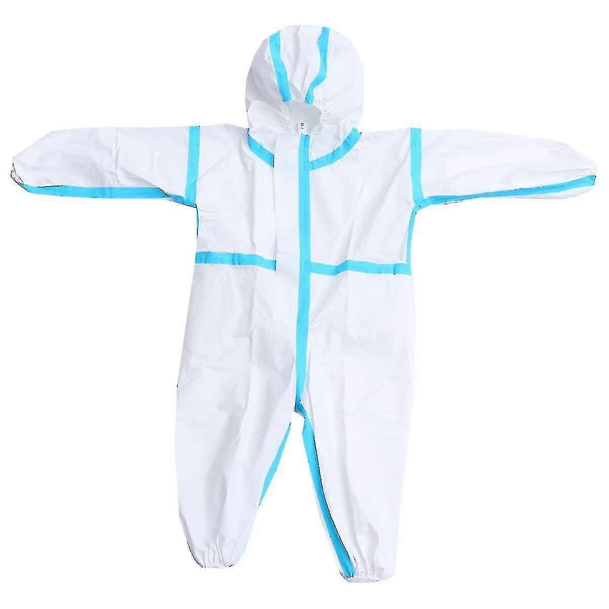 أطفال يمكن التخلص منها Coverall مقنع ثوب واقي كامل الجسم غطاء بدلة الغبار جمبسوت معطف 90cm