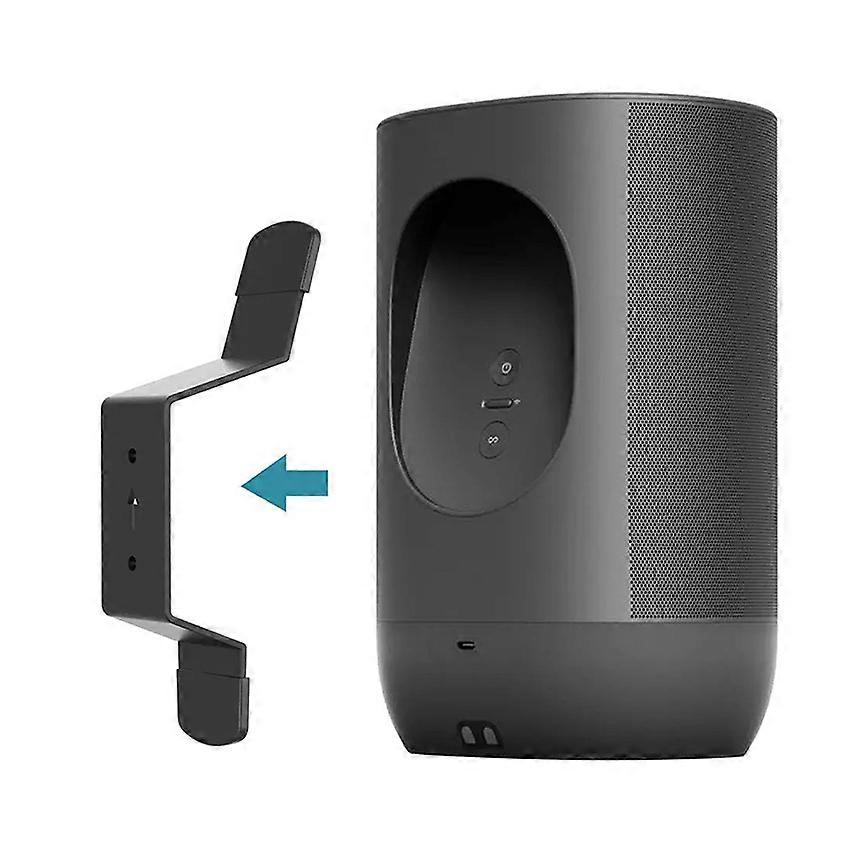 Speaker Stands Wall Metal Hook Bracket Silicone Cover Protective Smart Speaker Stand for SONOS Move1/Move2