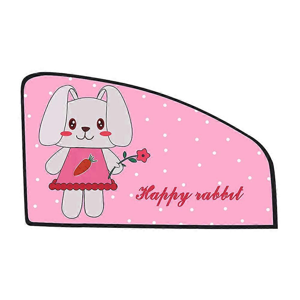 Summer Cartoon Double Layer Sun Screen Retractable Magnetic Car Window Shade (Left Seat)