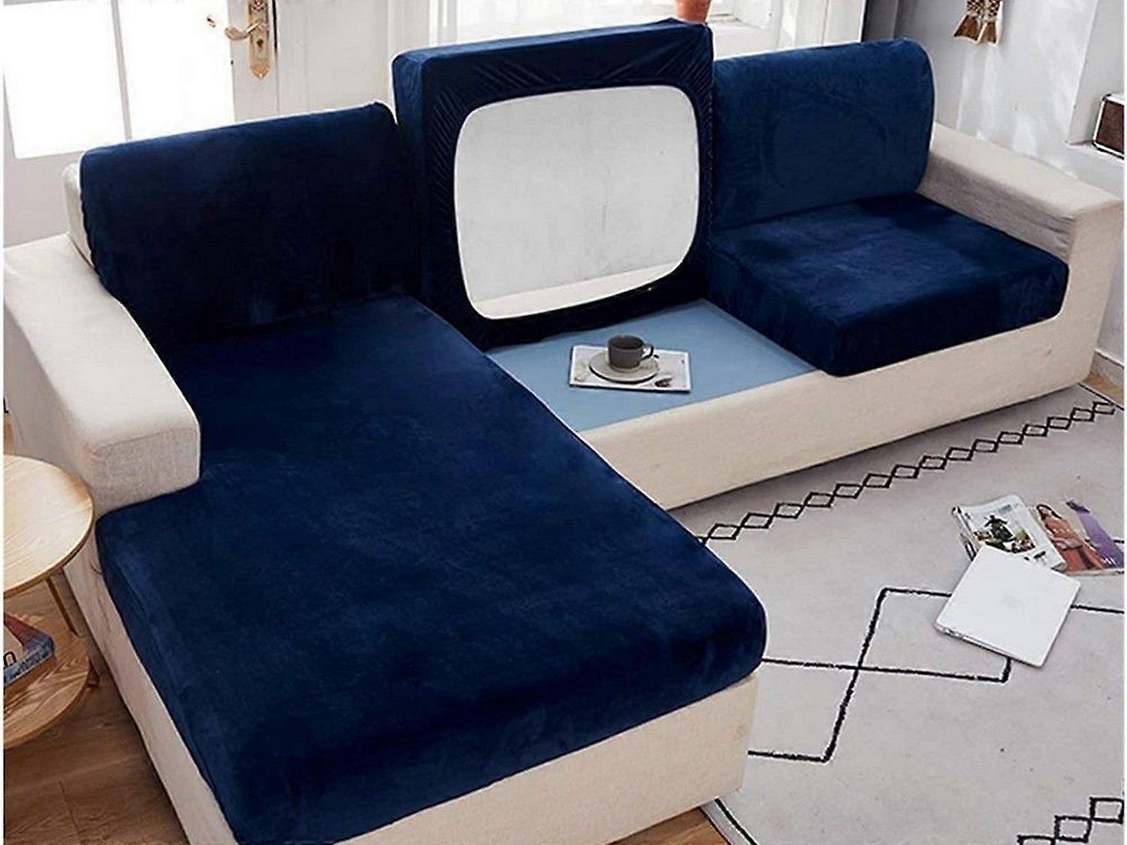 For Backrest Cushion Stretch Sofa Covers Couch Protector Sofa Slipcovers Navy
