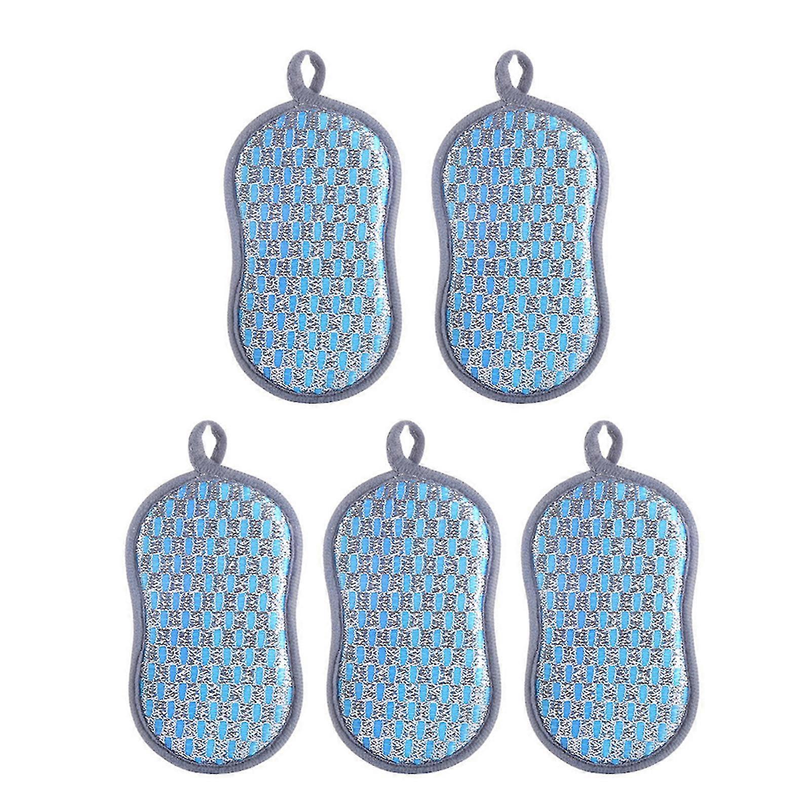Functal Double Sided Dish Towel Soft Spon Scouring Pad Absorbent Dishwashing Brush
