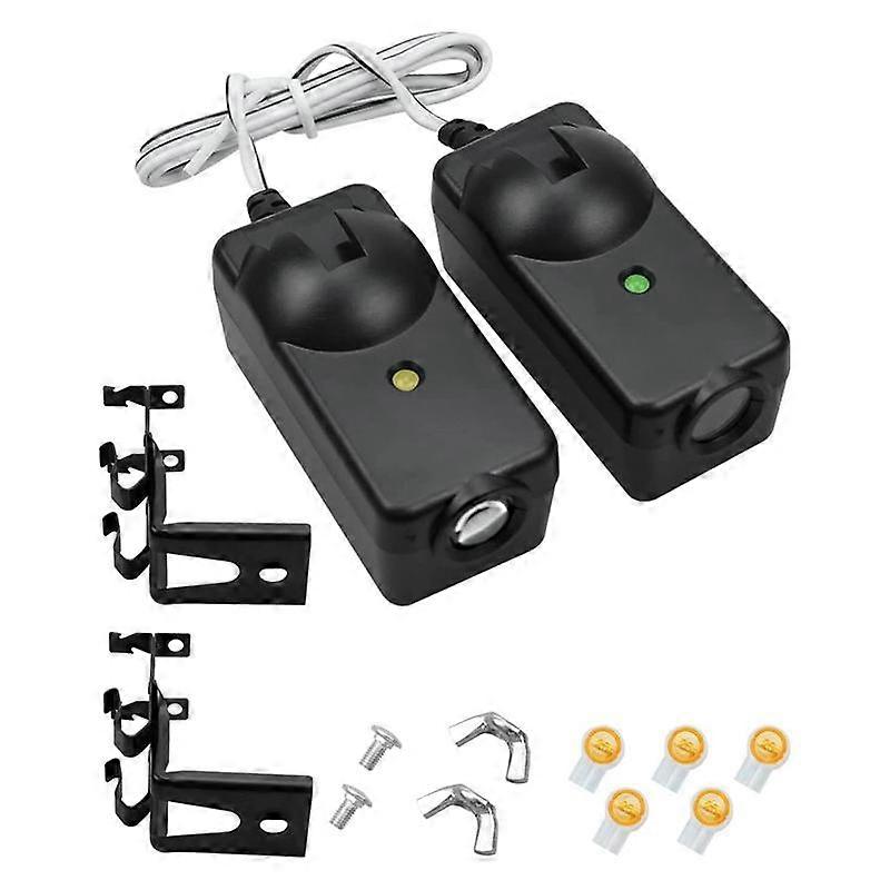 2Pcs Garage Door Opener Safety Sensor Beam Eyes Fit for Sears with Brackets