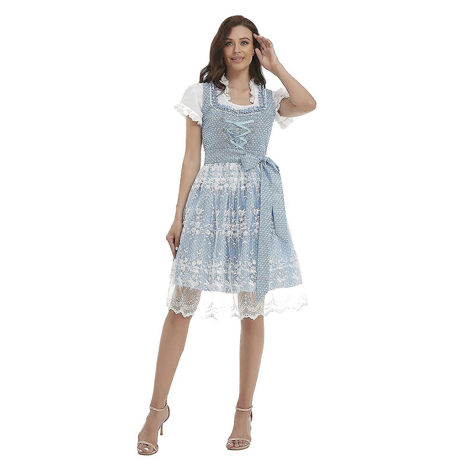 2023 بالجملة المرأة زي مهرجان أكتوبر Tysk Dirndl فستان زي الكرنفال البافاري الساخن