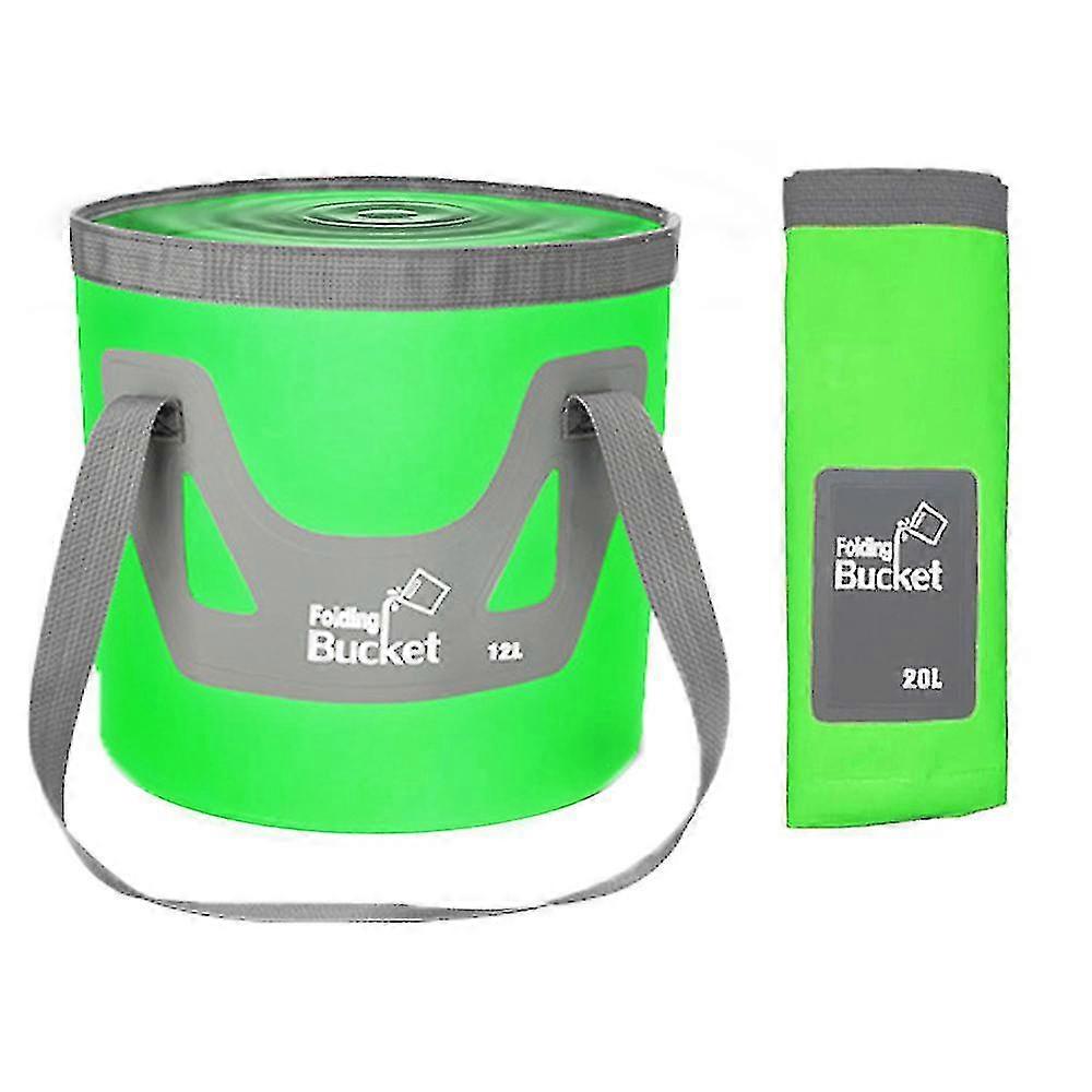 Collapsible Bucket,multifunctional Portable Fishing Bucket,green,20l