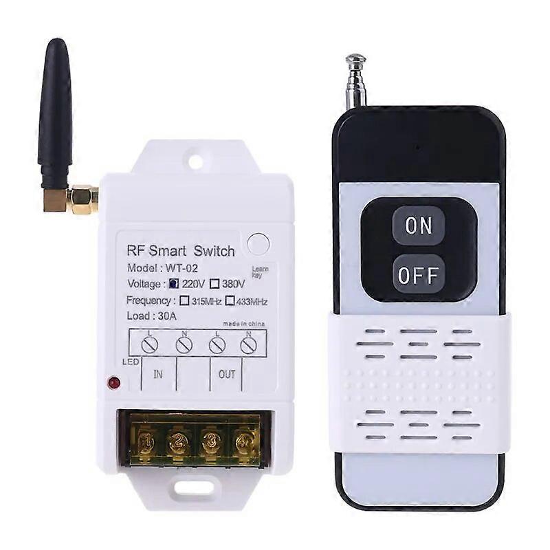315MHZ 433MHZ +220V 380V 30A Relay Wireless Remote Control Switch ...