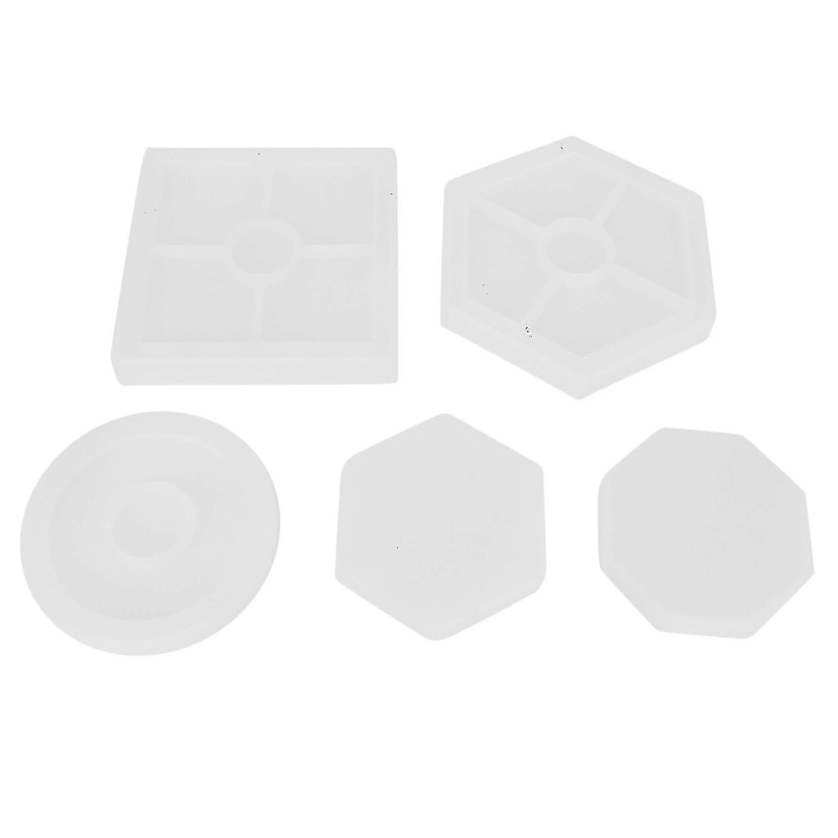 5pcs Silicone Mold Included Square Hexagon Circle Octagon Mold