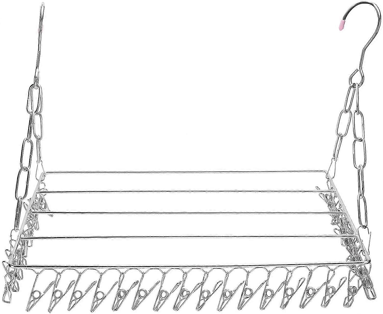 Sock Drying Rack, Stainless Steel Drying Rack With 36 Wind Clips