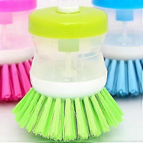 10pcs Dish Washing Brush With Soap Dispenser