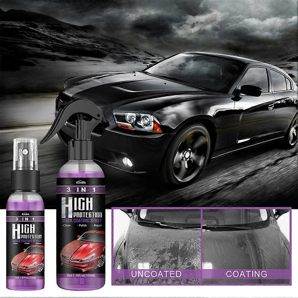3 I 1 högt skydd Snabb bilbeläggning Keramisk beläggning Spray Hydrofob 100ml