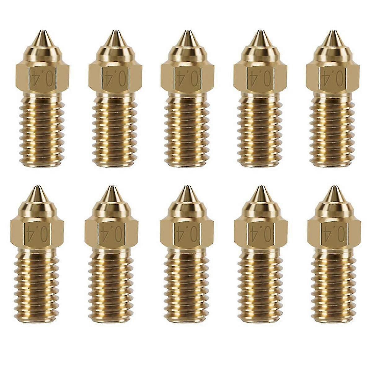 10PCS Nozzles Kit for Neptune 4 Series, 3D Printer Parts Brass 0.4mm Nozzles Kit for Neptune 4, 4 Pro