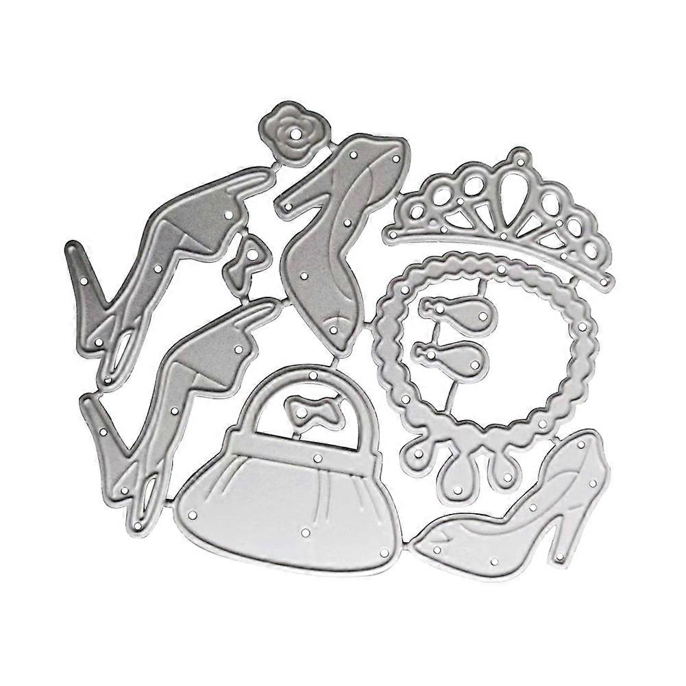 Lady Heels Bag Necklace Cutting Dies DIY Scrapbooking Paper Card Craft Stencil