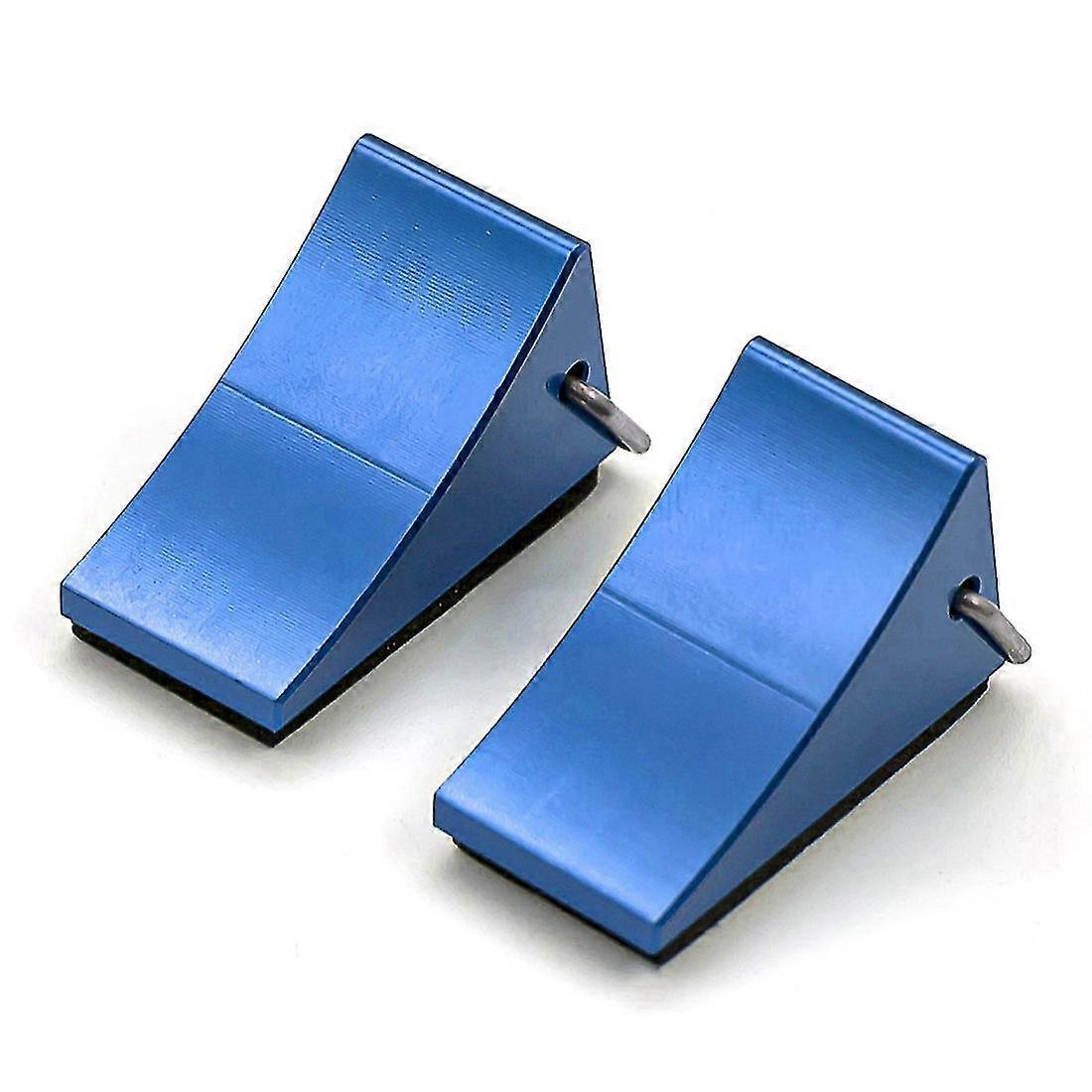 2pcs Metal Wheel Chocks Blocks Tyre Slip Stopper Non Slip For Axial Scx10 Traxxas -4 D90 1/10 Rc Cr