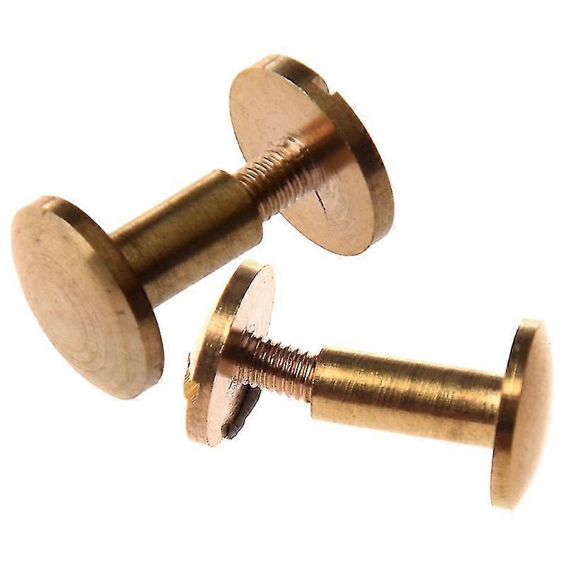 20 Pcs Arc Solid Brass Button Stud Screw Nail Screw Back Leather Rivet Belt, 10 Pcs 10mm & 10 Pcs 8