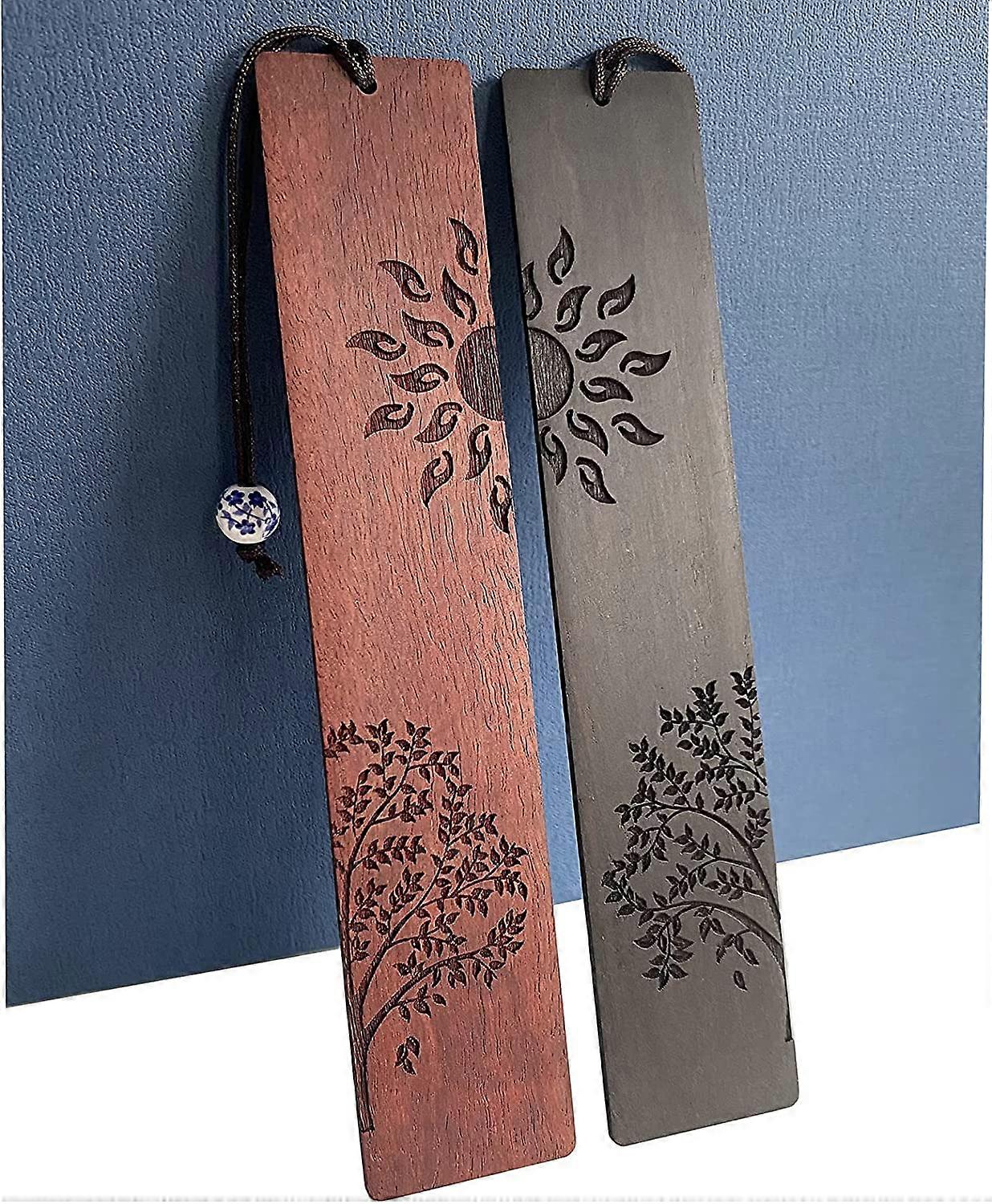 2 Pcs Wood Bookmark