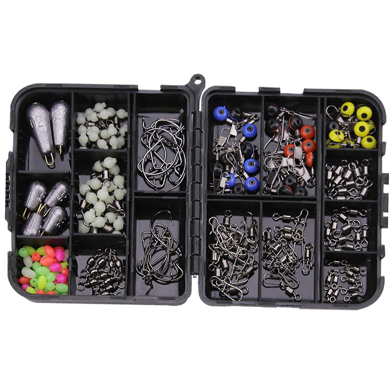 Kaesi 172Pcs/Set Multifunctional Fishing Lure Hook Accessory Tackle Tools Box for Angling