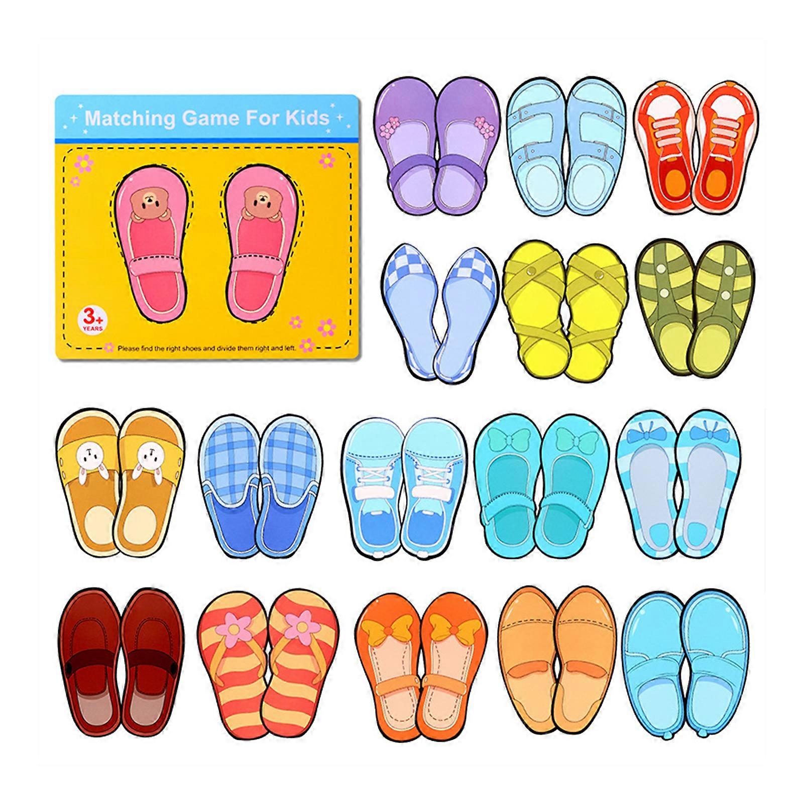 Shoe Matching Game for Kid Fun Left-Right Shoe Paring Game Safe Educational Toy for Developing Skills
