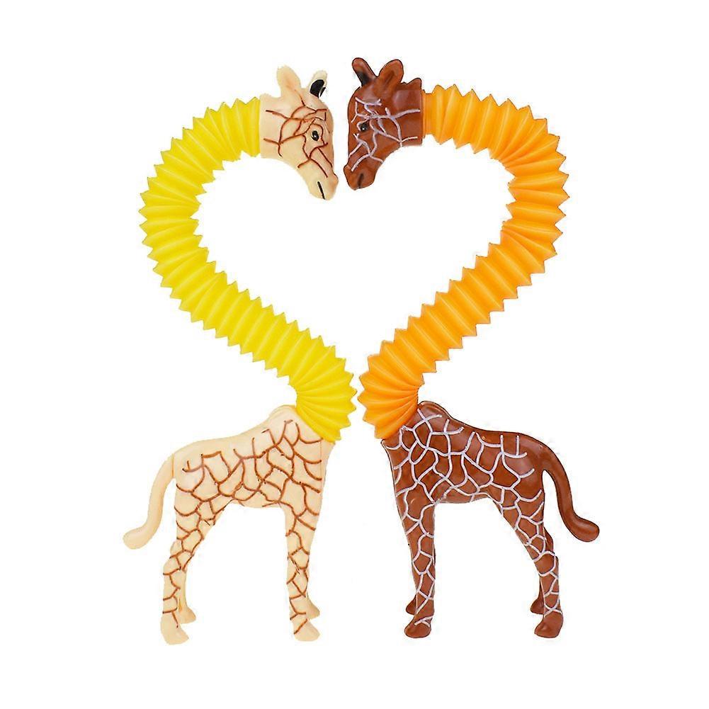 2pcs Giraffe Toy,telescopic, Ever-changing with Light