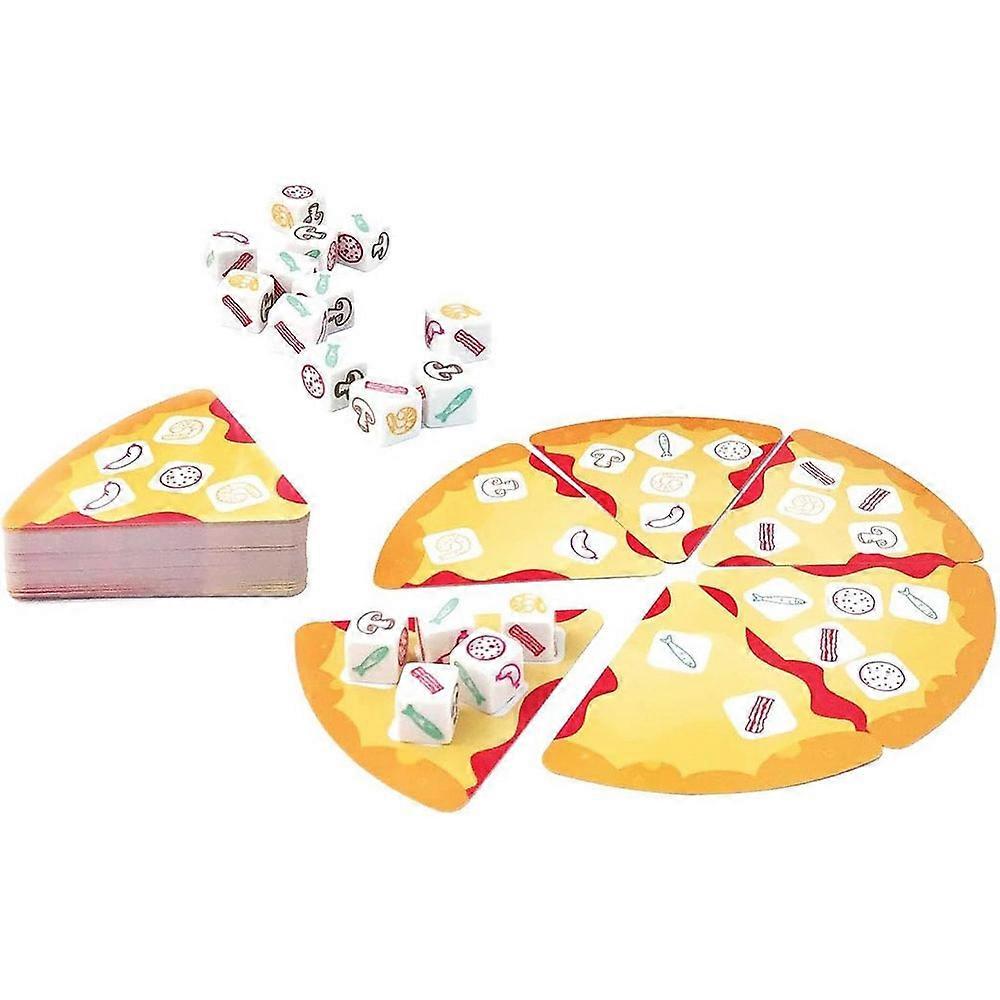Pizza Party Deluxe Family Game Set (6 Pieces) for Fun Engaging Tabletop Gaming