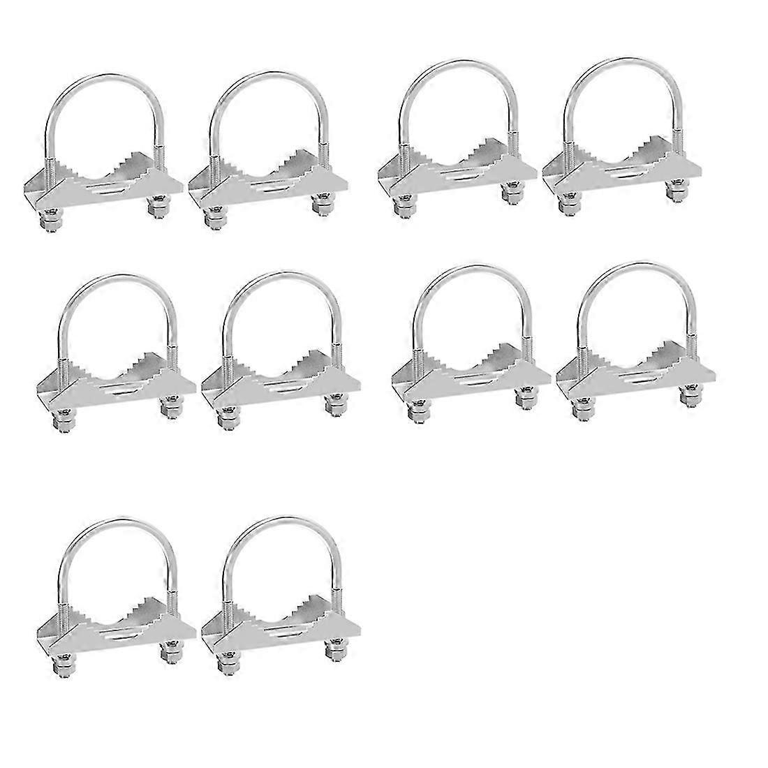 10 قطع جبل قوس هوائي الصاري المشبك الفولاذ المقاوم للصدأ U-بولت قوس لهوائي LoRa في الهواء الطلق هيلي