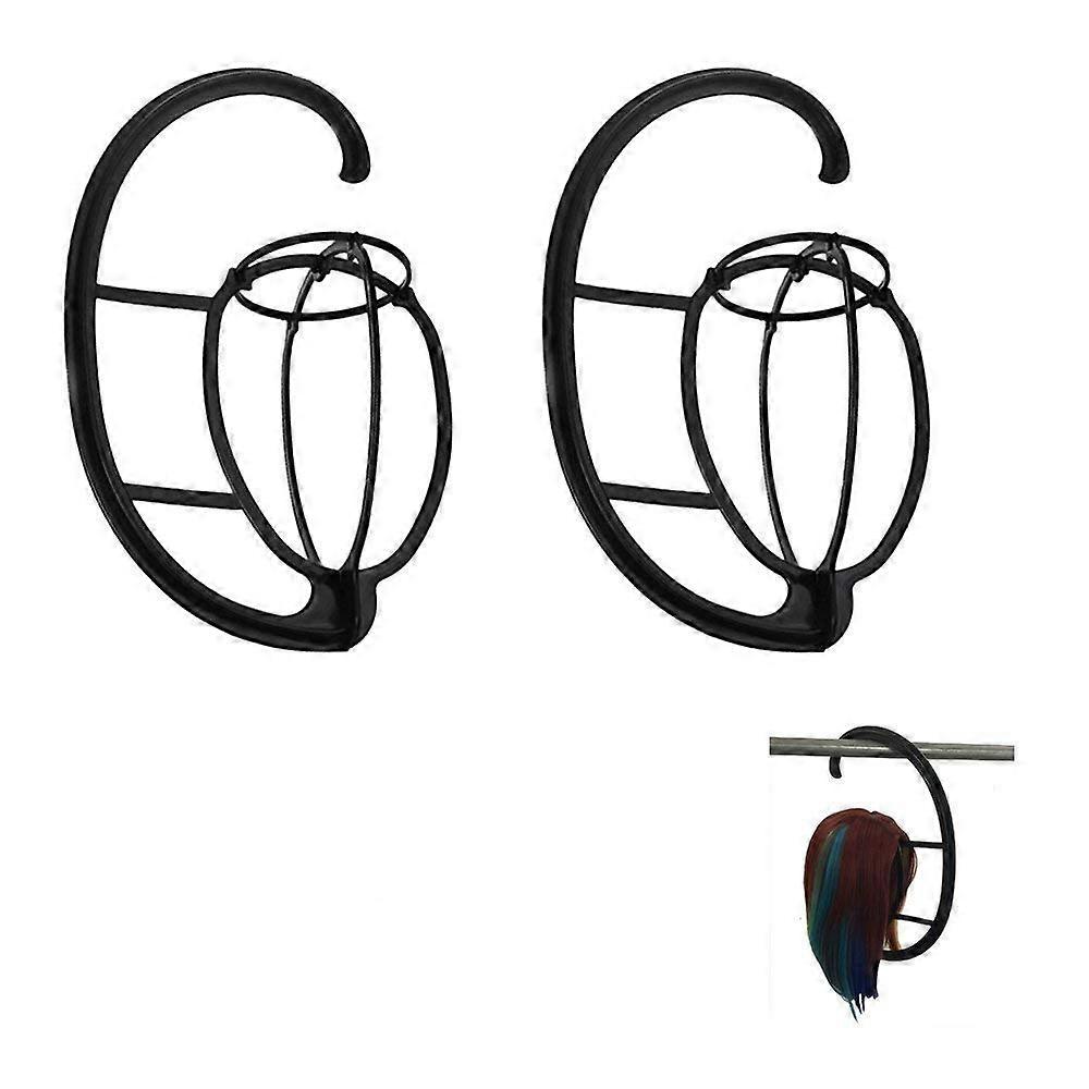 Wig Stand Folded Plastic Wig Holder Movable Pack of 2