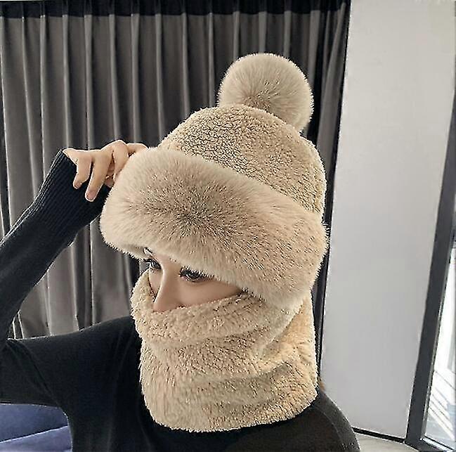 Winter Warm Windproof Cap Parent-child Woolen Warm Cycling Cap And Scarf