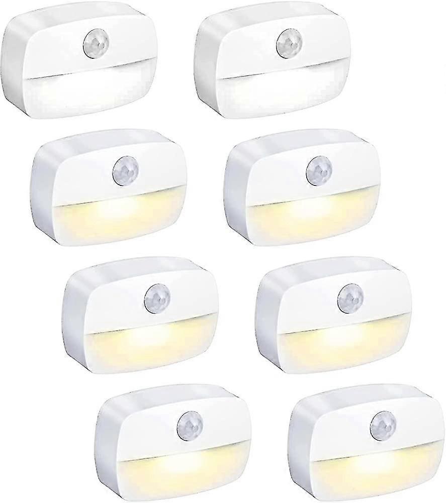 8 Pieces Led Night Light With Motion Detector, Motion Light With Battery