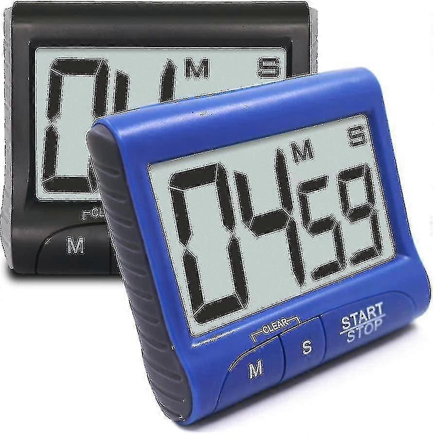 2 Pack Digital Magnetic Kitchen Timer With Loud Alarm, Large Lcd Countdown