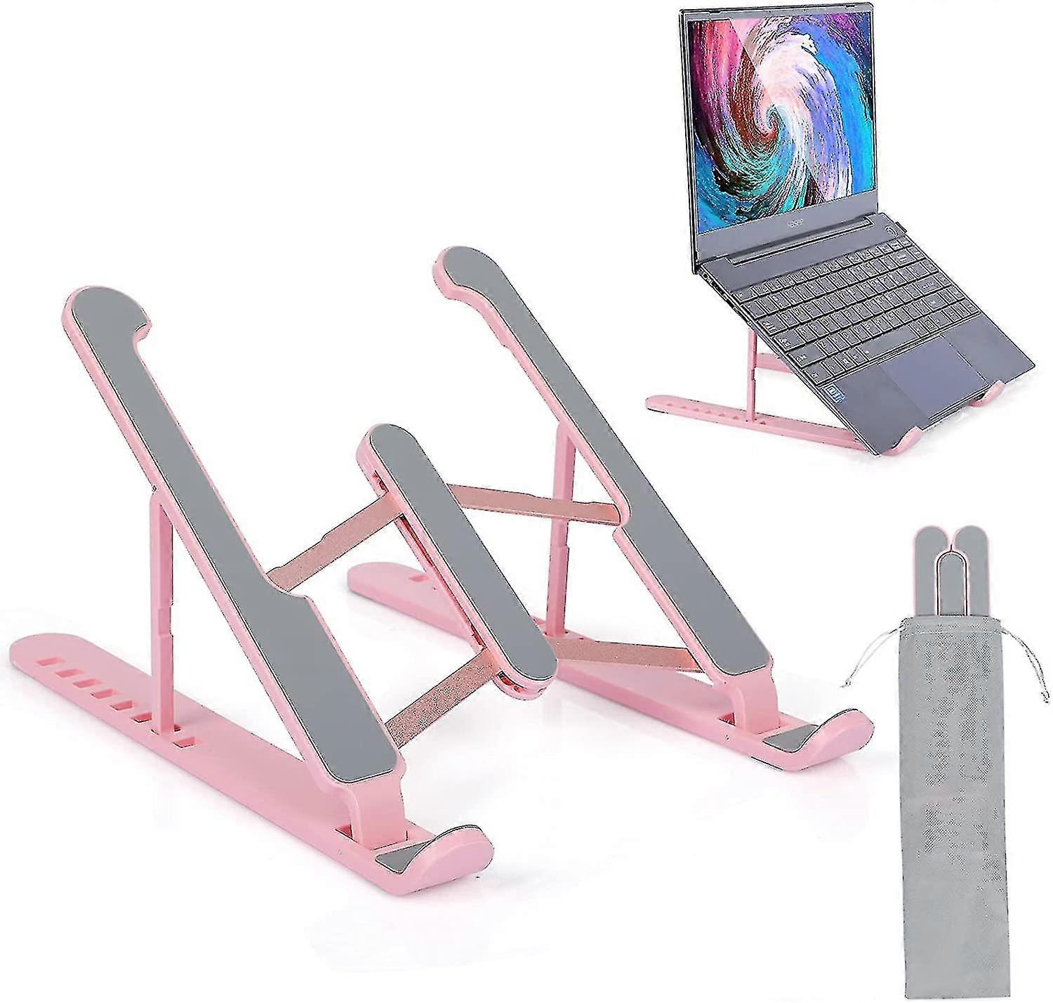 Laptop Stand, Non-slip Stand Holder Portable  Computer Stand Riser, 8 Level Height Adjustable Notebook Mount Compatible With Macbook, Hp, Dell, Lenovo