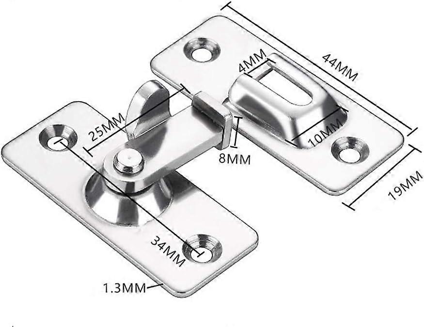 90 Degree Door Lock Latch, Stainless Steel Security Angle Lock Latch for