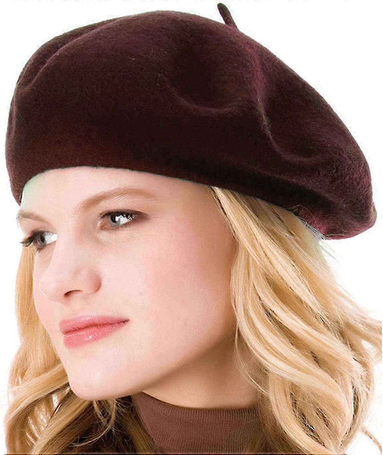 French Beret - Wool Solid Color Womens Beanie Cap Hat