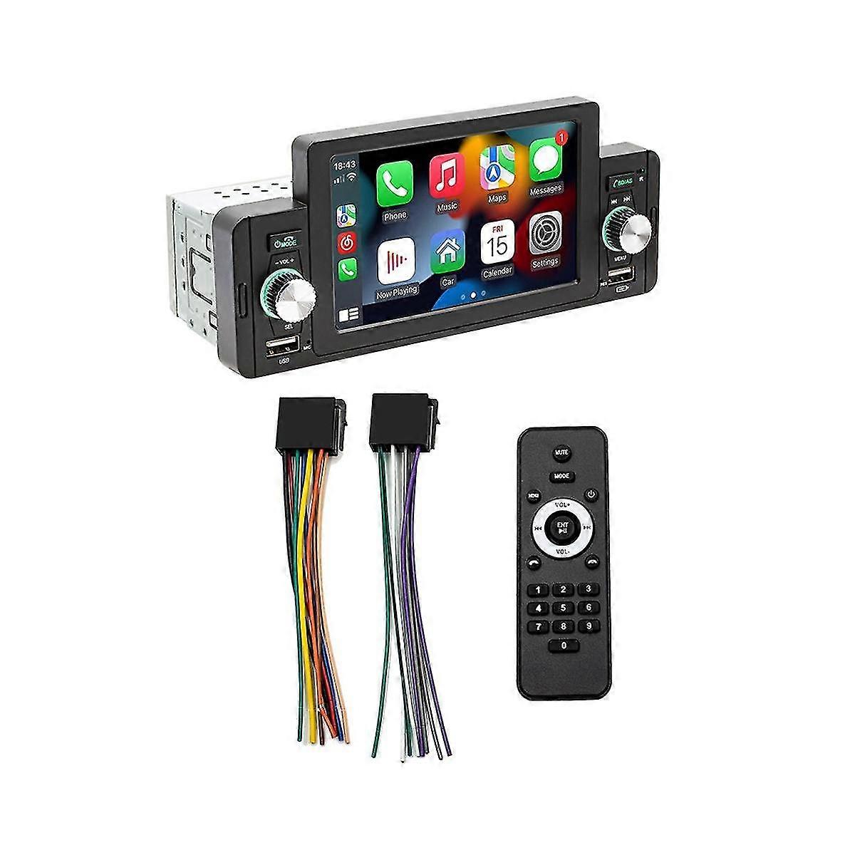 4-Kanal-60-W-Wireless-Autoradio Auto-MP5-Player Bluetooth 5.1-Radio-Multimedia-Player mit 5-Zoll-S