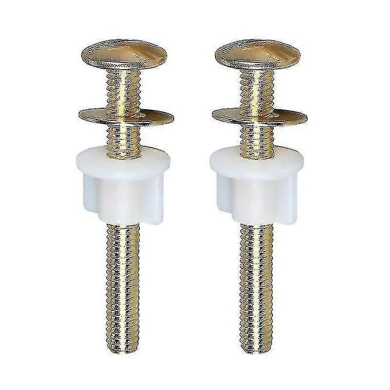 2パックユニバーサル便座ボルトネジセットヘビーデューティ便座ヒンジボルトプラスチックナットと金属ワッシャー付きトップマウントT用交換部品