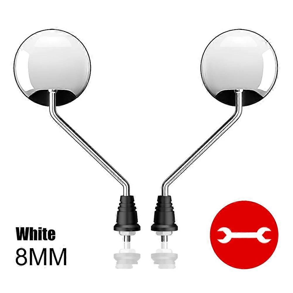2Pcs Universal Motorcycle Rearview Mirror 360 Rotation Adjustable Handlebar Side View Mirror For Motorcycle Electric Scooter