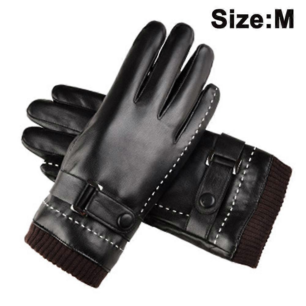 Winter Gloves Touch Screen Gloves, Simulated Washed Leather Gloves