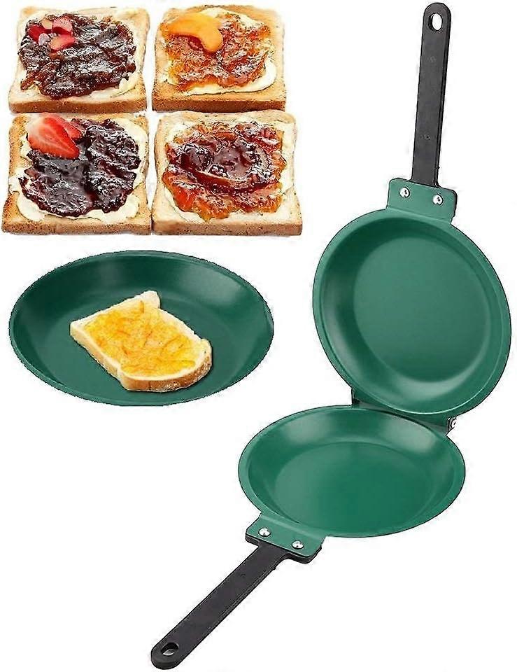 Double Side Frying Pan Non-stick Frying Pan With Ceramic Coating Iron Flip