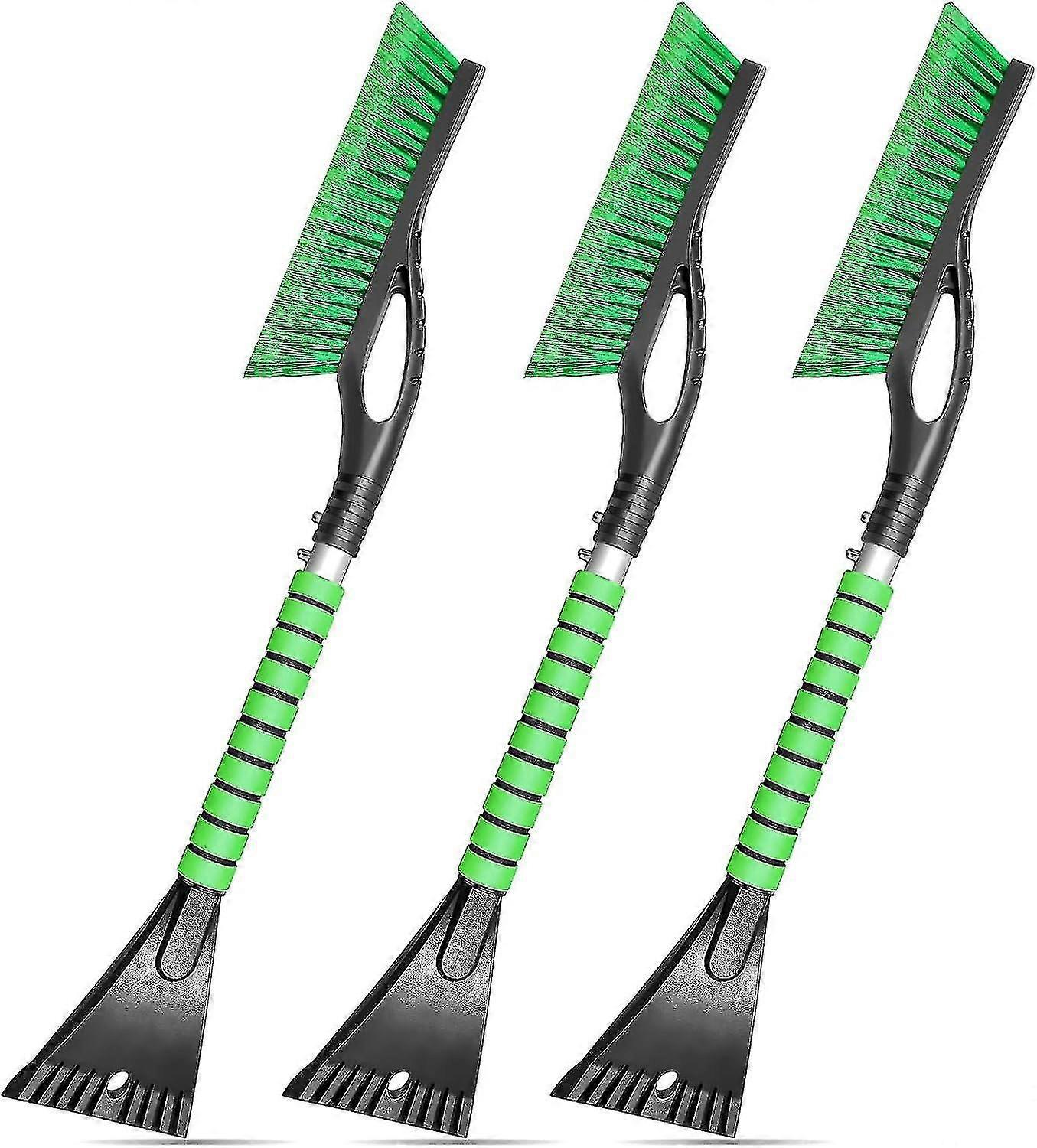 2 Pack Car Snow Scraper And Brush, 27 Inch Snow Brush For Car Window, Detachable Ice Scraper With