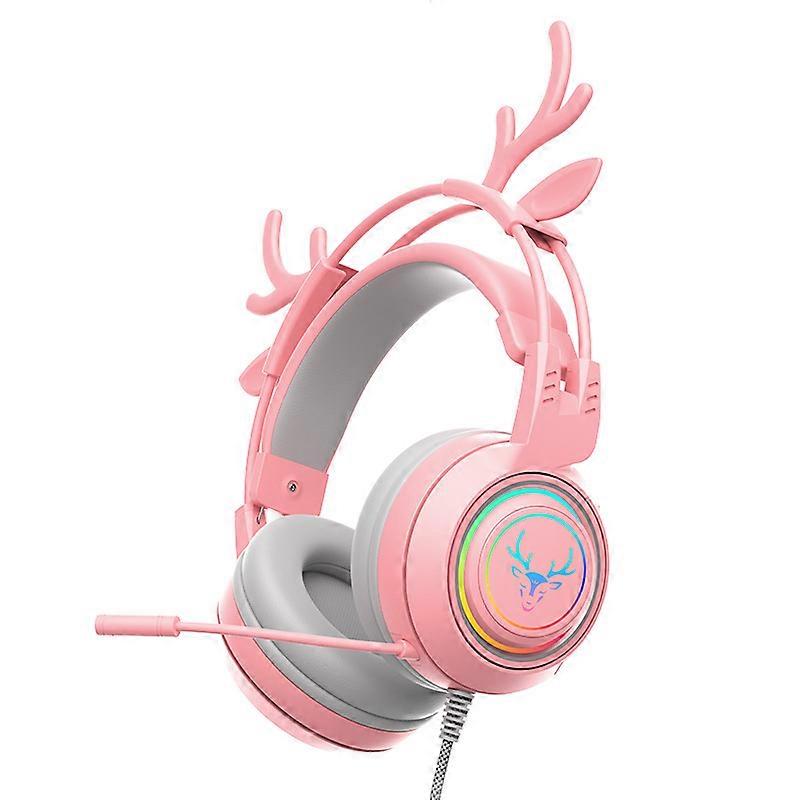 Wired Headphones Cute Antler Bluetooth Foldable Headphones Gift
