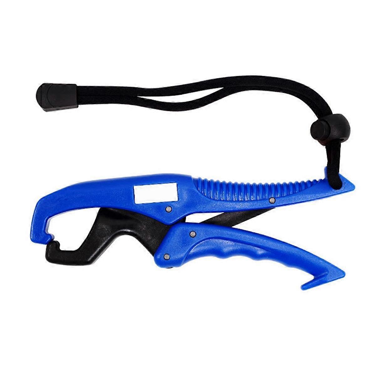 Plastic Clip Fish Clip Controller Fish Catcher Fish Lifter Fishing Gear with Slip Rope 25cm Blue