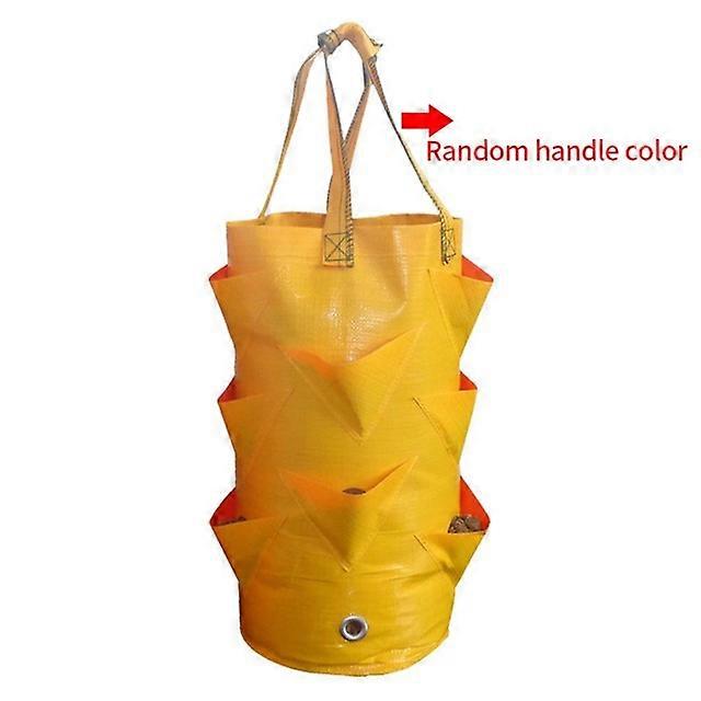 Durable Hot Plant Growing Kits Bag ing Bag Reusable Round Strawberry Vegetable Vertical Yellow/Orange/Green 20*35cm PE
