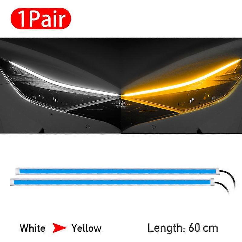 12V Led Autolicht Bar DRL Tagfahrlicht Streifen Flexible LED Auto Highcar Licht Dekorative Lampe Blinker Autolichter 30/45 / 60cm