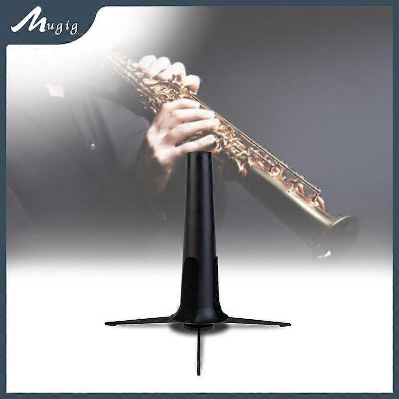 Mugig Portable Soprano Saxophone Sax Stand ABS+ Metal 3 Legs Folding Tripod Black Woodwind Instrument Parts And Accessories