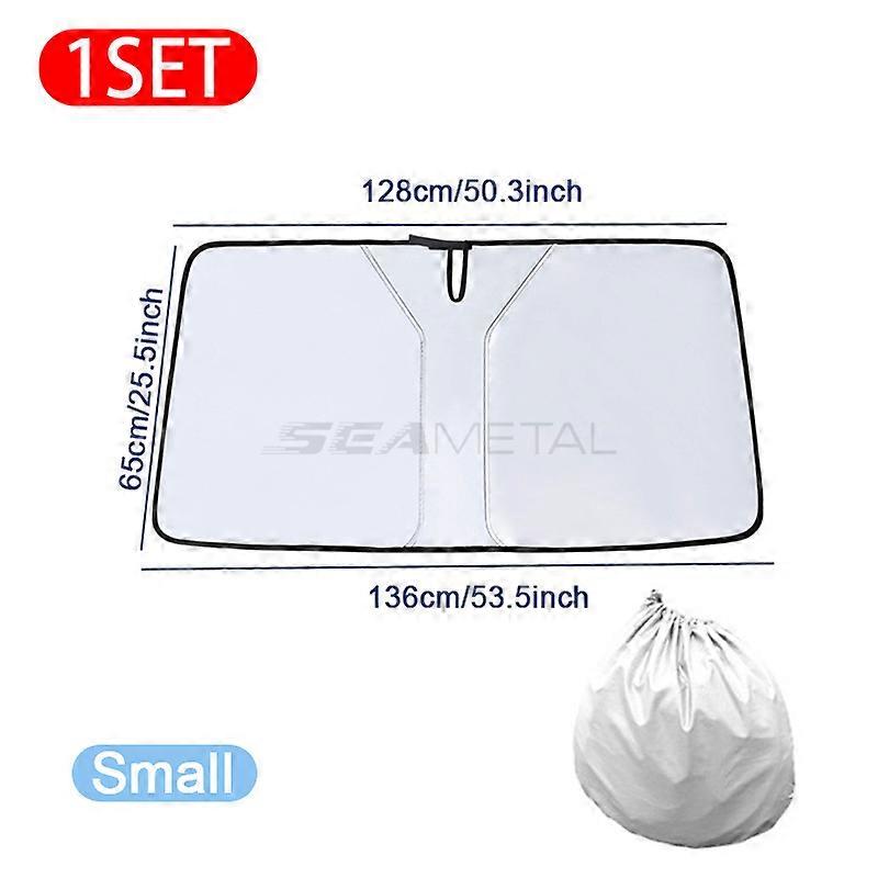 SEAMETAL Car Windshield Sun Shade Cover Front Window Sun Visor Protection Foldable Car Curtains for Summer Cooling UV Refletive