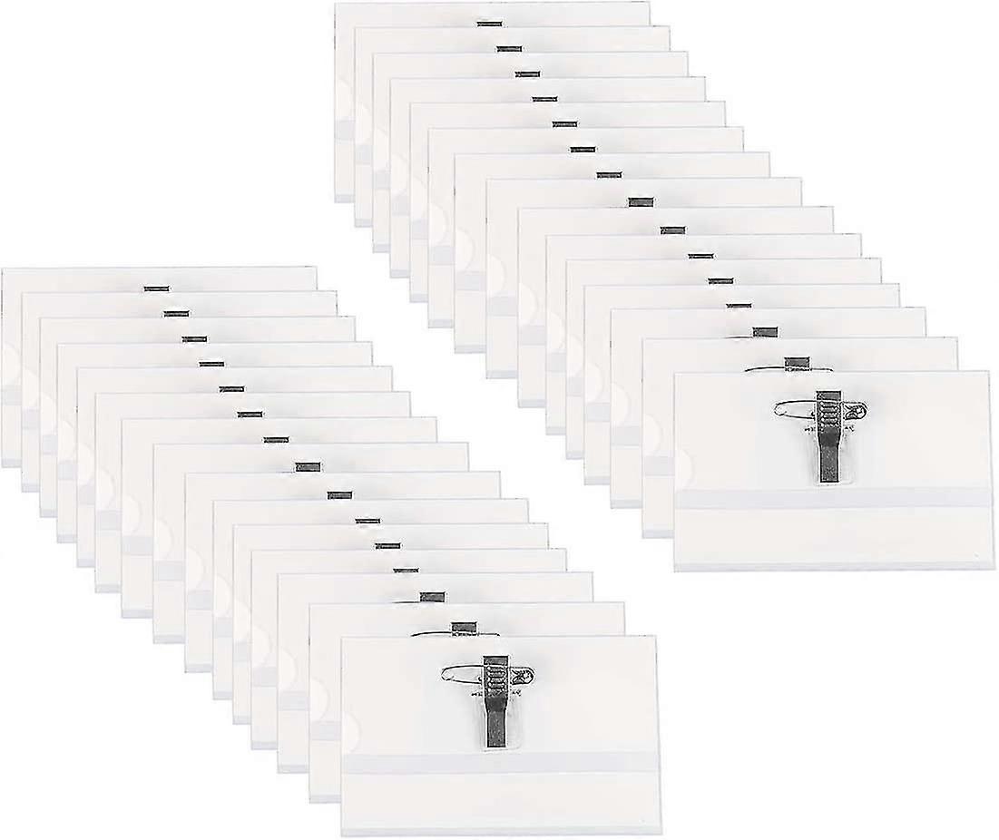 Id Name Badge Holders, Clear Waterproof Plastic Card Sleeves (name Badges Holder)(30pcs)
