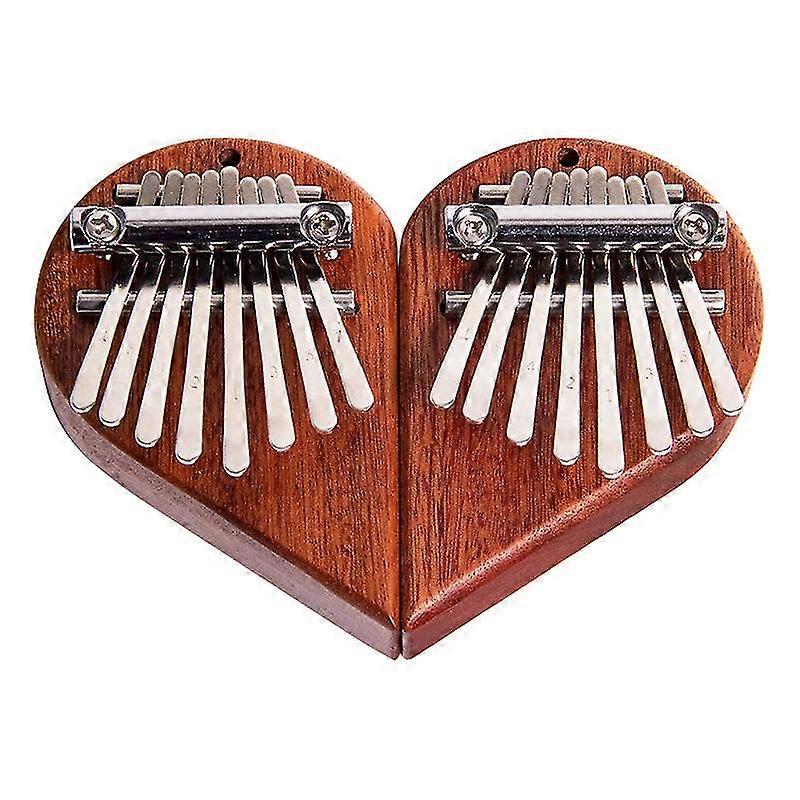 8-tone Solid Wood Couple Love Thumb Piano 1set,brown)