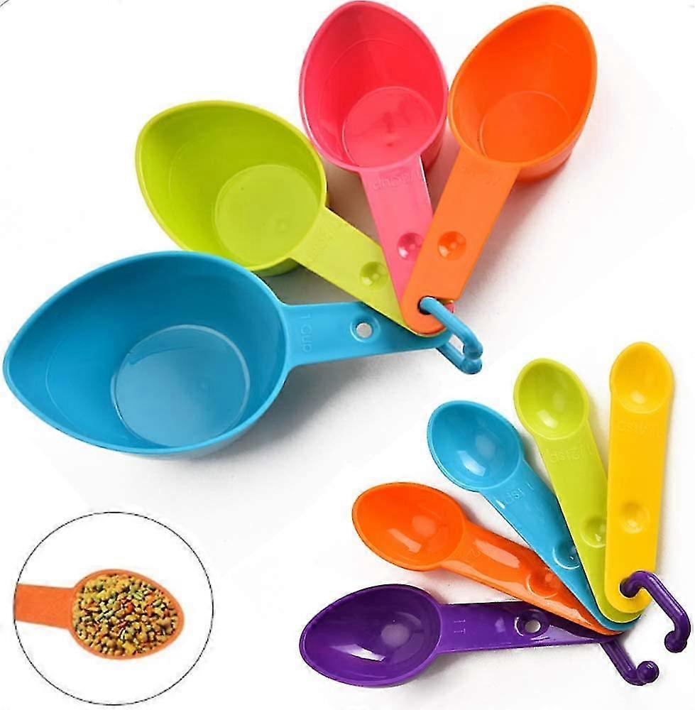 Measuring Spoons Kitchen Baking Set Stackable Baking Cup Spoons Set Plastic