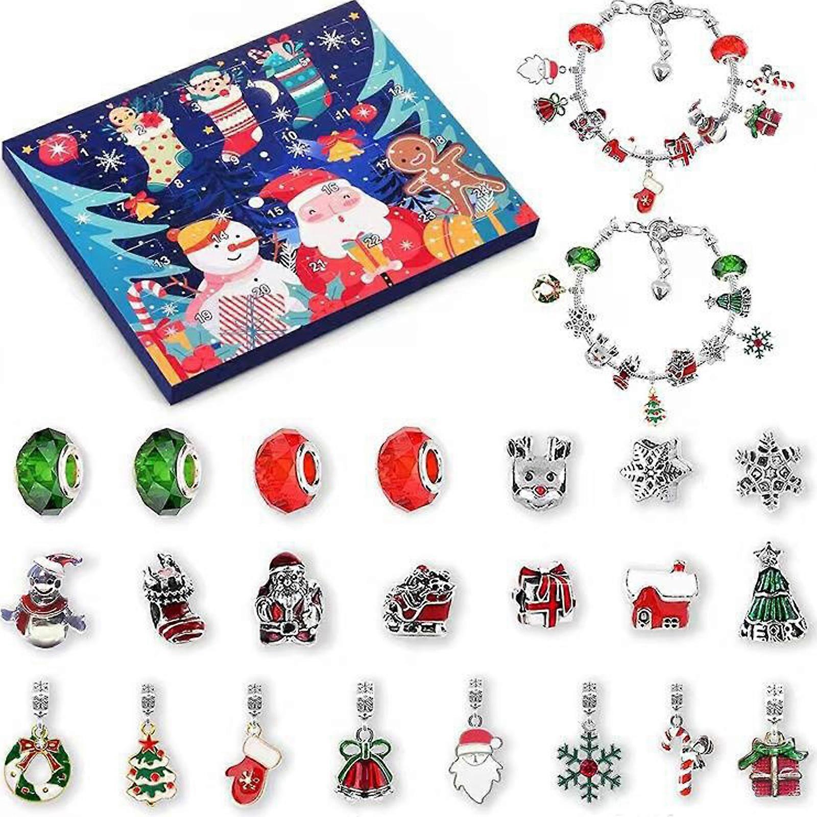 DIY Advent Calendar Christmas Countdown Calendar Charm Bracelet Making Kit Gift
