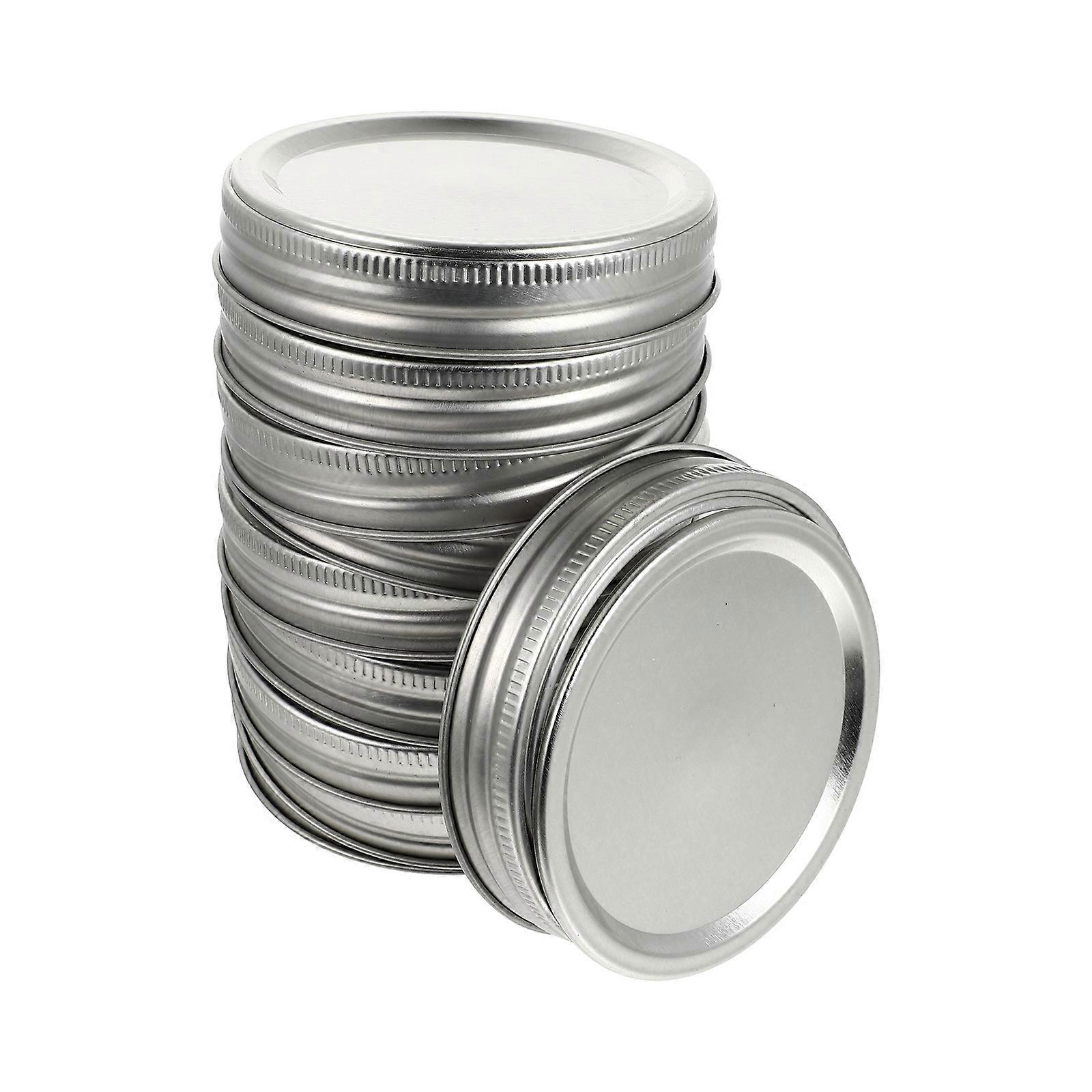 1 set of Iron Canning Lids Round Jar Lids Airtight Storage Tank Lids Tinplate Caps