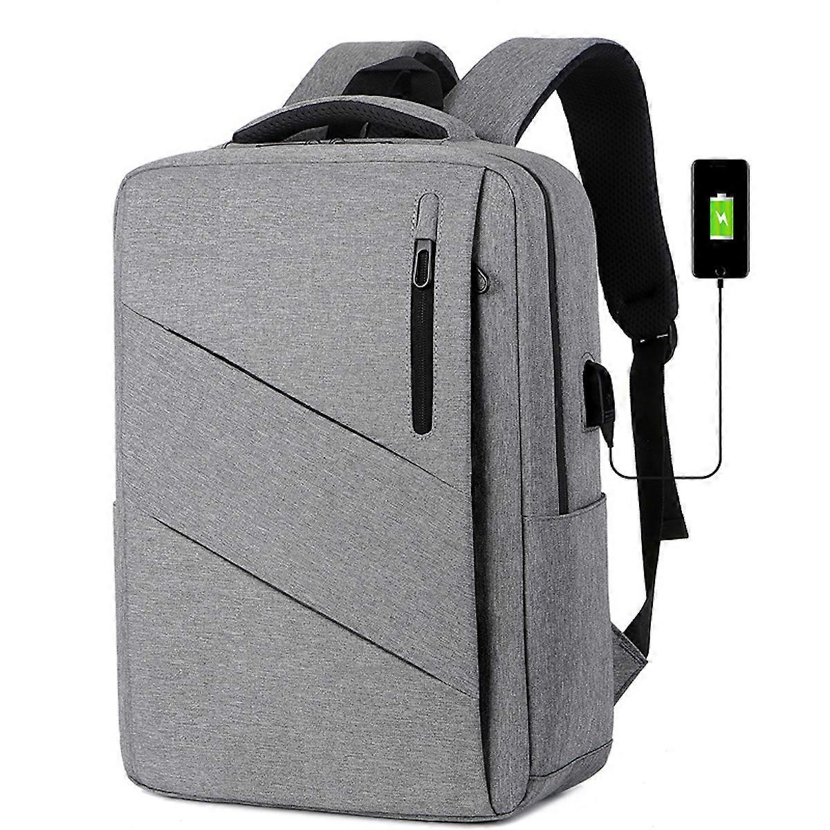Men's 17 Inch Laptop Backpack Casual Grey School Bag Business Daypack for  Travel Work Outdoor