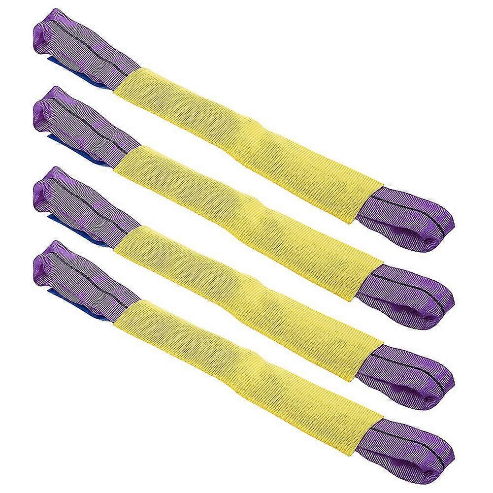 Recovery Alloy Wheel Securing Link Straps for Trailers 4pcs Yellow and Purple