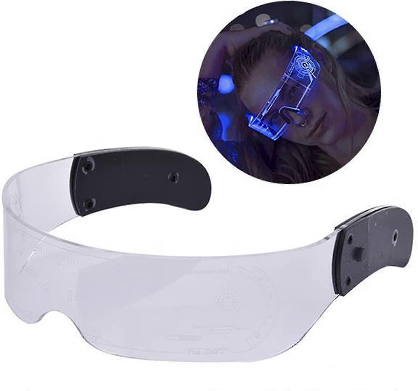 Led-valolasit aikuisille, led-visiirilasit 7 värissä, värivalolasit